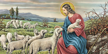 Иисус добрый пастырь, 40x60 см, арт Ид19746