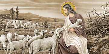 Иисус добрый пастырь, 15x20 см, арт Ид5124