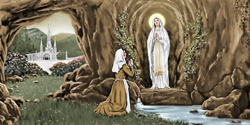 Явление ангела Марии, 15x20 см, арт Ид5172