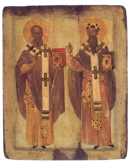 Афанасий и Кирилл Александр 14в Византия, арт И1664 Афанасий и Кирилл Александр 14в Византия, арт И1664