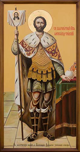 Александр Невский, благ.кн., 30x40x4 см, арт Ик23554