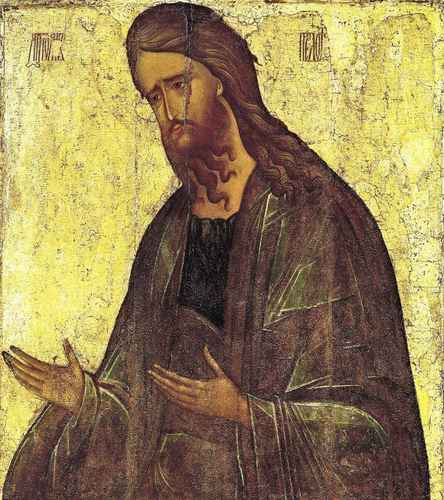 Андрей Рублёв (1360-е - 1430) - Святой Иоанн Креститель, 15x20 см, арт А344