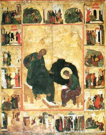 Апостол Иоанн с житием, 12x16x1,8 см, арт А370