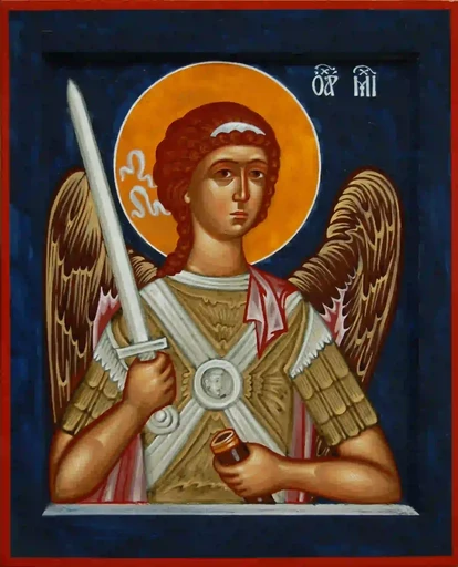Архангел Михаил со свитком, 12x16x3 см, арт А6667