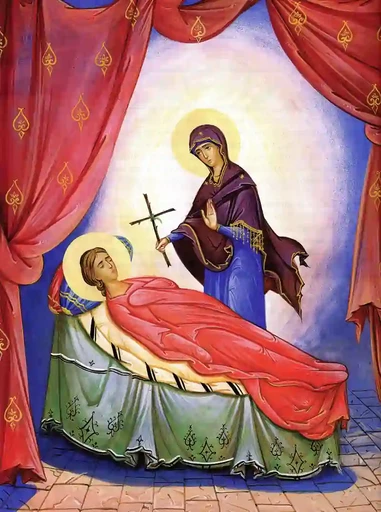 Явление Пресвятой Богородицы Святой равноапостольной Нине, 15x20 см, арт А7299