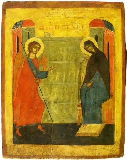 Благовещение 15 век, 15x20 см, арт А5217