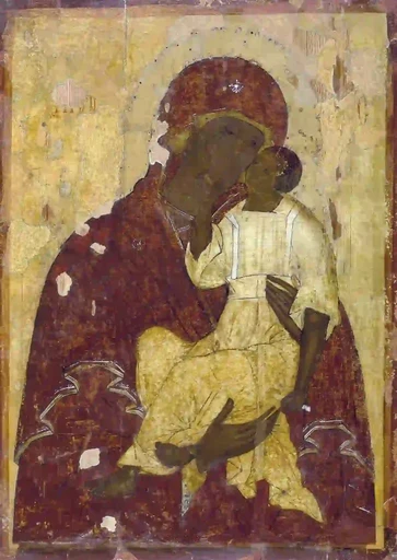 Богоматерь Яхромская (Яхремская, Ахренская), 7,5x10x1,8 см, арт А7229