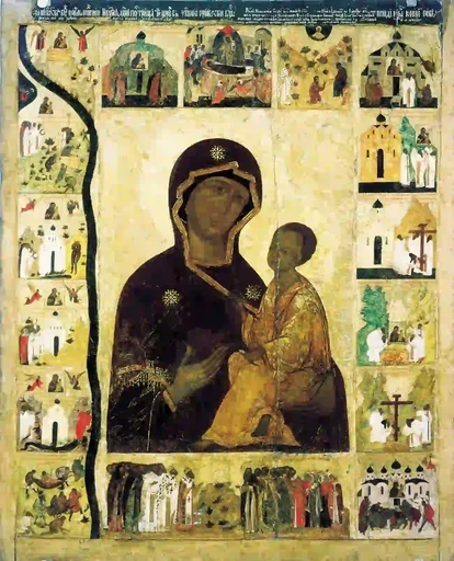 Богоматерь Тихвинская. 1560-е, 12x16x3 см, арт А7225