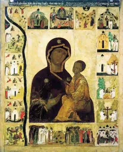 Богоматерь Тихвинская. 1560-е, 7,5x10x1,8 см, арт А7225