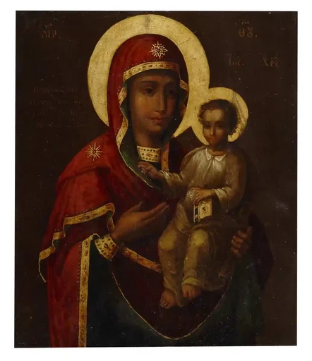 Богородица Иржавская Черниговщина, 1800-е гг, 9x12x3 см, арт А7052