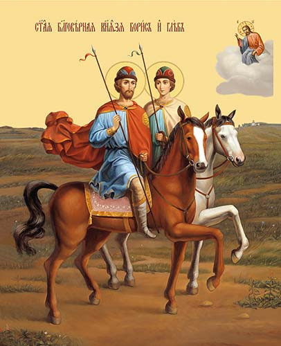Борис и Глеб, св.кн, 12x16x3 см, арт Ик18874