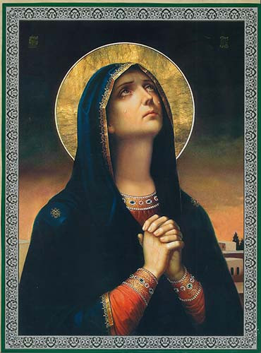 Божия Матерь Плачущая, 30x40x4 см, арт Ик23641
