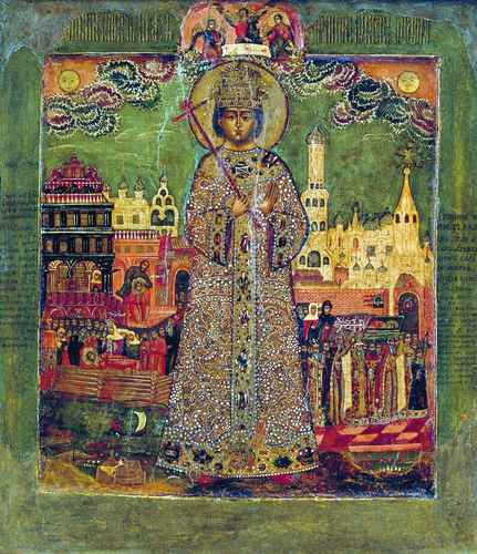 Царевич Димитрий. XVII-XVIII в., 12x16x3 см, арт А087 Царевич Димитрий. XVII-XVIII в., 12x16x3 см, арт А087