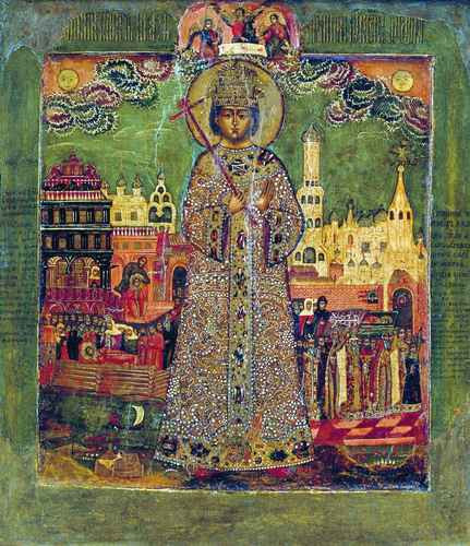 Царевич Димитрий. XVII-XVIII в., 12x16x1,8 см, арт А087 Царевич Димитрий. XVII-XVIII в., 12x16x1,8 см, арт А087
