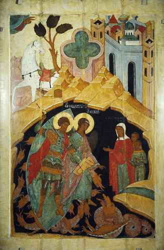 Чудо о змие Фёдора Тирона, 12x16x3 см, арт А1406