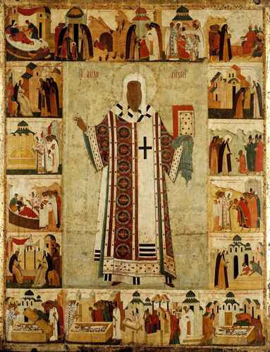 Дионисий (ок.1440-1502) - Святой митрополит Алексий с житием, 12x16x1,8 см, арт А438 Дионисий (ок.1440-1502) - Святой митрополит Алексий с житием, 12x16x1,8 см, арт А438