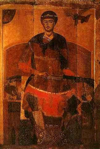 Дмитрий Солунский на троне. Вторая половина XII века, 12x16x3 см, арт А5953