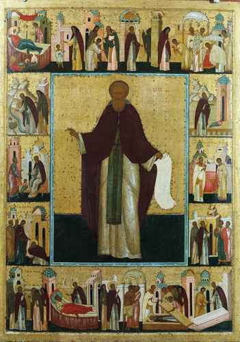 Сергий Радонежский в житии. Дионисий, 12x16x3 см, арт А1004