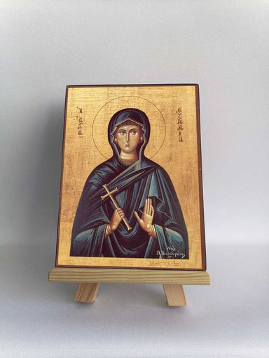 Преподобномученица Евгения Римская, дева, 9x12x3 см, арт Б0378