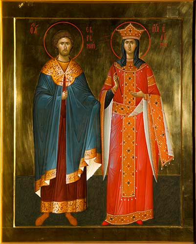 Евгений и Елена, мчч., 12x16x3 см, арт Ик19186