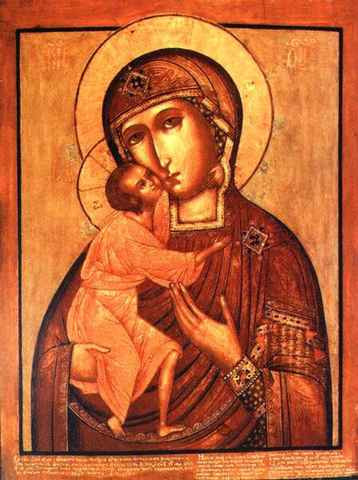 Федоровская икона Божией Матери. XVII в. Кострома, 12x16x1,8 см, арт А5109 Федоровская икона Божией Матери. XVII в. Кострома, 12x16x1,8 см, арт А5109