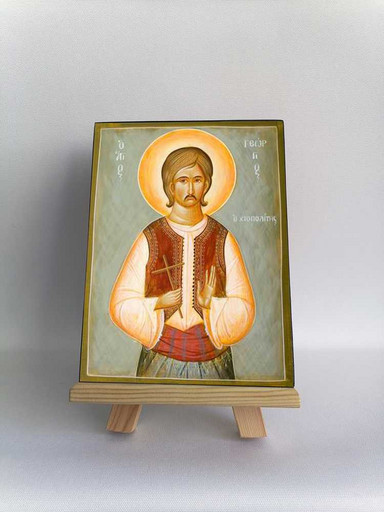 Георгий Хиосский, 12x16x1,8 см, арт Б0318