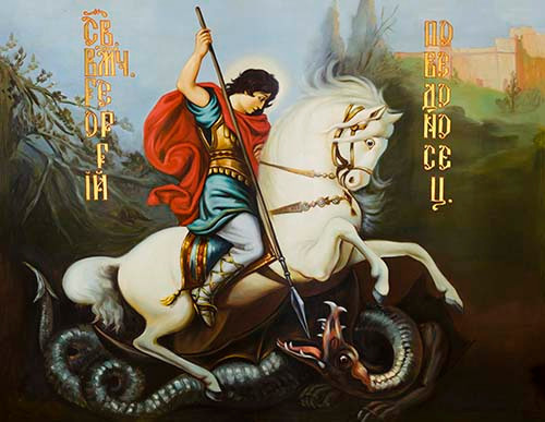 Георгий Победоносец, вмч., 30x40x4 см, арт Ик23863