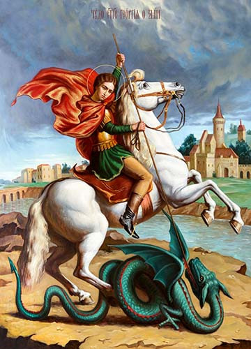 Георгий Победоносец, вмч., 30x40x4 см, арт Ик23871