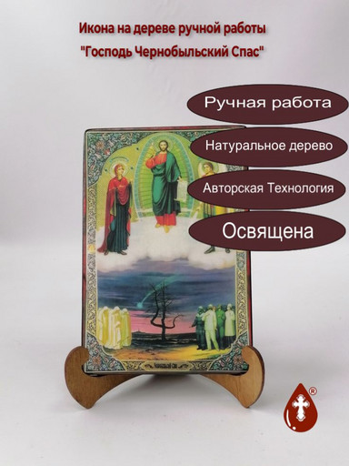 Господь Чернобыльский Спас, 14x20x1,8 см, арт И452-2