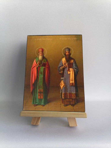 Григорий Неокесарийский и Герман Константинопольский, 7,5x10x1,8 см, арт Б0307