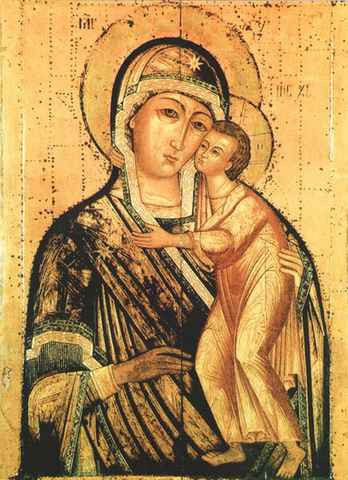 Хлыновская Богоматерь. XVII в. Ярославль, 12x16x1,8 см, арт А3863