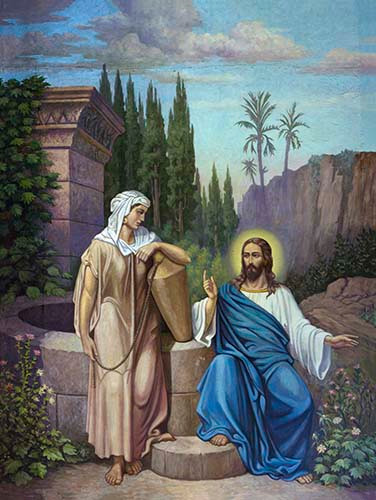 Христос и самарянка, 15x20 см, арт Ик20315