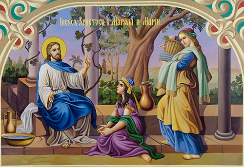Христос у Марфы и Марии, 15x20 см, арт Ик20317