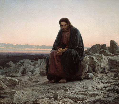 Христос в пустыне, 15x20 см, арт Ик20313