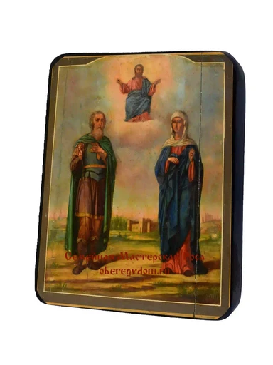 Святой Андрей Стратилат и святая Павла, арт И789