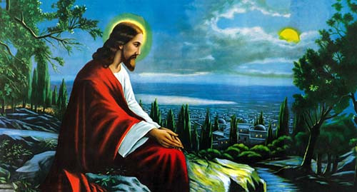 Иисус Христос на фоне Иерусалима, 15x20 см, арт Ик19281