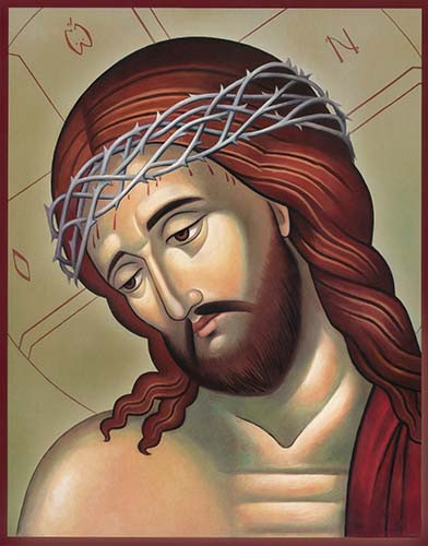 Иисус Христос в терновом венце, 30x40x4 см, арт Ик24048