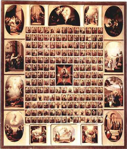 Собор Богородичных икон, 15x20 см, арт А039