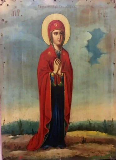Божья Матерь Скорбящая, конец 19 века, 7,5x10x1,8 см, арт А7173