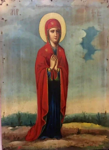 Божья Матерь Скорбящая, конец 19 века, 9x12x3 см, арт А7173