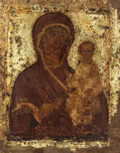 Богородица Смоленская, ок.1550, 12x16x3 см, арт А875