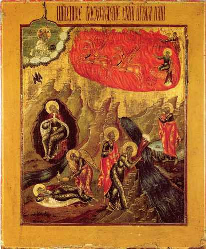 Огненное восхождение Пророка Илии, 12x16x3 см, арт А610