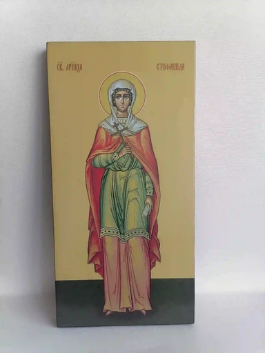 Мерная икона, Стефанида Дамасская, мученица, 25x50 см, арт Ид15126