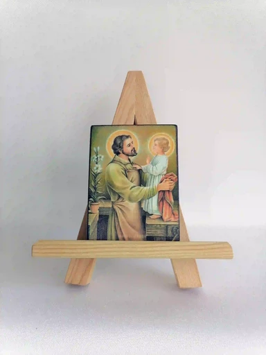 Святой Иосиф Обручник с младенцем, 7,5х10 см, арт И8852-2