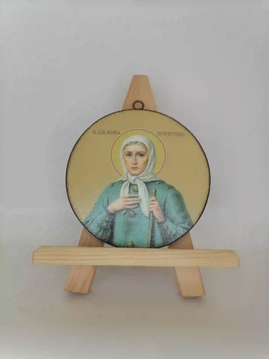 Ксения Петербургская, святая, диаметр 12 х 1,5 см (круг), арт Ид4399-2