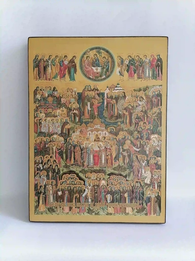 Собор всех святых просиявших на земле русской, 30x40x4 см, арт И13722