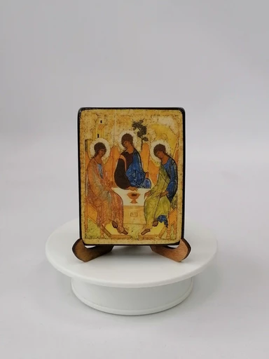 Троица (Гостеприимство Авраама). Андрей Рублёв, 7,5x10x1,8 см, арт А349-2