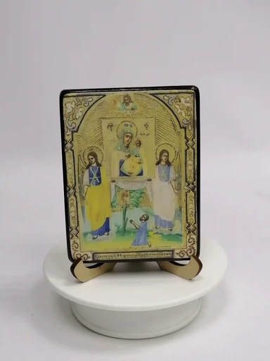 Одигитрия Смоленская Святогорская (из Пушкинских гор), 12x16x1,8 см, арт И4779