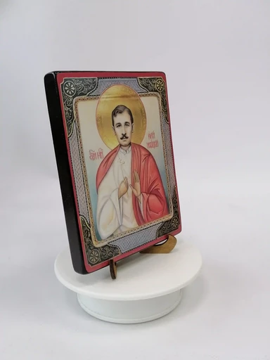 Святой мученик Юрий Новицкий, 12x16x1,8 см, арт А018