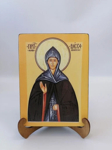 Преподобная Васса Псково-Печерская, 9x12x3 см, арт В5436